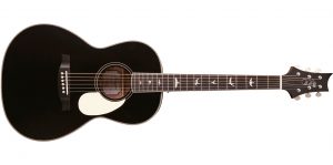 PRS / 105482:BV (modèle discontinué)/ PE20SABV / guitare acoustique série Tonare format «parlor»,table acajou solide, fini Satin Black Top, étui souple